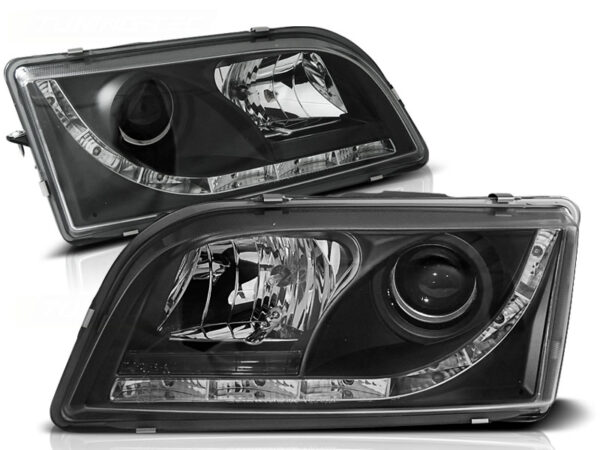 Frontlykter Volvo S40/V40 02.96-12.03 Daylight Svart – bilde 2 av 2