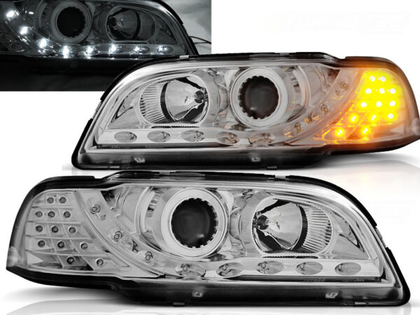 Frontlykter Volvo S40/V40 02.96-04.00 Daylight Krom – bilde 1 av 2