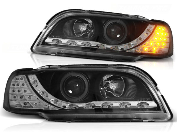 Frontlykter Volvo S40/V40 02.96-04.00 Daylight Svart – bilde 2 av 2