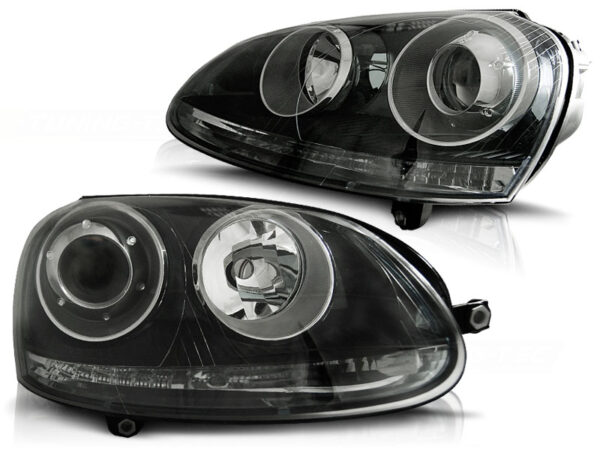 Frontlykter VW Golf 5 10.03-09 Sport Svart