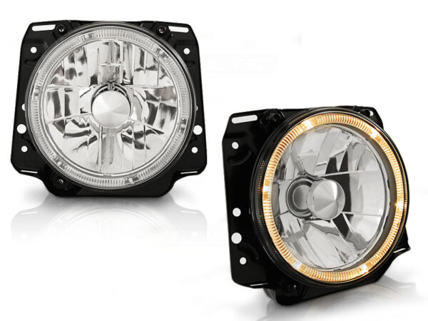 Frontlykter VW Golf II 2 08.83-08.91 Angel Eyes Krom – bilde 2 av 2