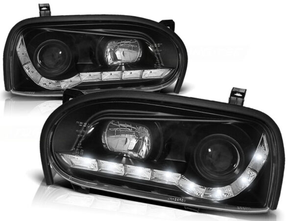 Frontlykter VW Golf 3 09.91-08.97 Daylight Svart
