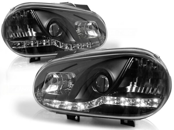Frontlykter VW Golf 4 09.97-09.03 Daylight Svart