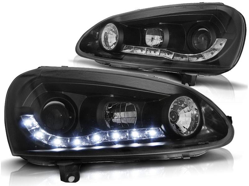 Frontlykter VW Golf 5 Daylight Black - Bilde 2