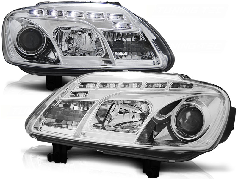 Frontlykter VW Touran 02.03-10.06 / Caddy Daylight Chrome