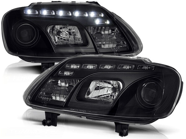 Frontlykter VW Touran 02.03-10.06/Caddy Daylight Svart – bilde 2 av 2
