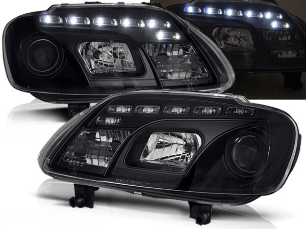 Frontlykter VW Touran 02.03-10.06/Caddy Daylight Svart – bilde 1 av 2