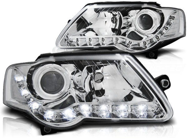 Frontlykter VW Passat B6 3C 03.05-10 Daylight Krom – bilde 2 av 2