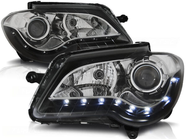 Frontlykter VW Touran 06-10 Daylight Svart – bilde 2 av 2