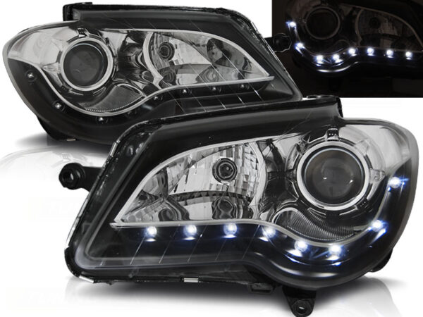 Frontlykter VW Touran 06-10 Daylight Svart – bilde 1 av 2