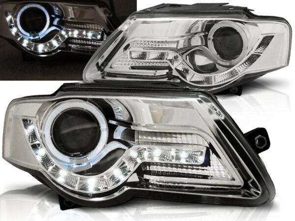 Frontlykter VW Passat B6 3C 03.05-10 Daylight Krom – bilde 1 av 2