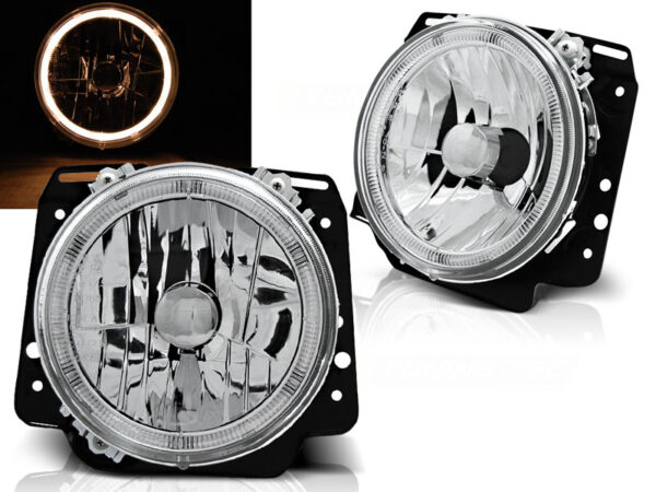 Frontlykter VW Golf II 2 08.83-08.91 Angel Eyes Krom – bilde 1 av 2