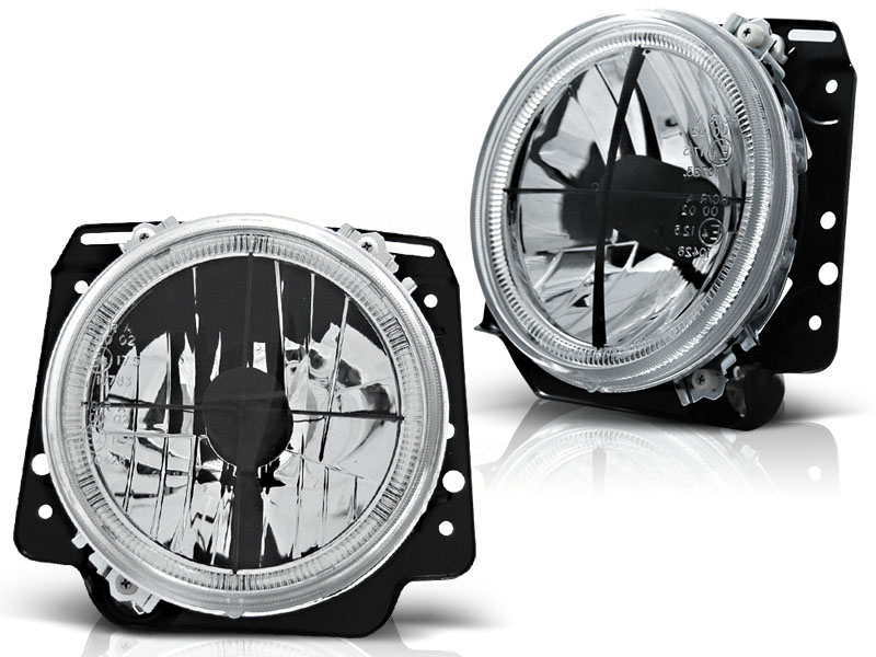 Frontlykter VW Golf II 2 08.83-08.91 Angel Eyes Chrome - Bilde 2