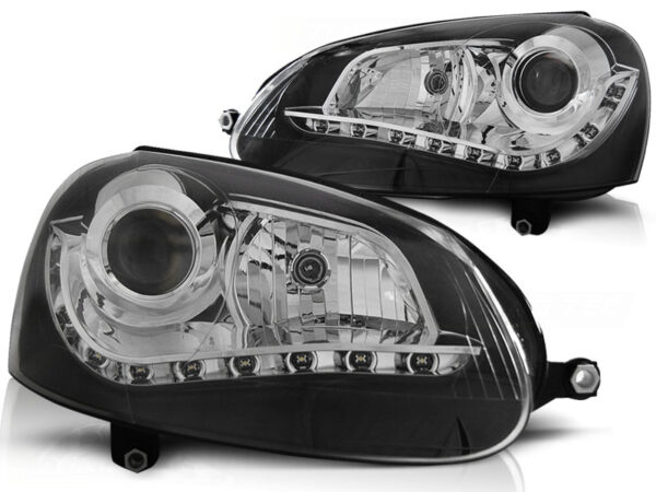 Frontlykter VW Golf 5 Xenon Svart