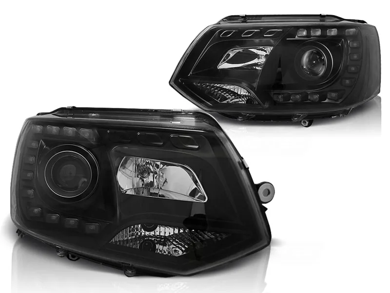 Frontlykter VW T5 2010-2015 True Drl Black - Bilde 2