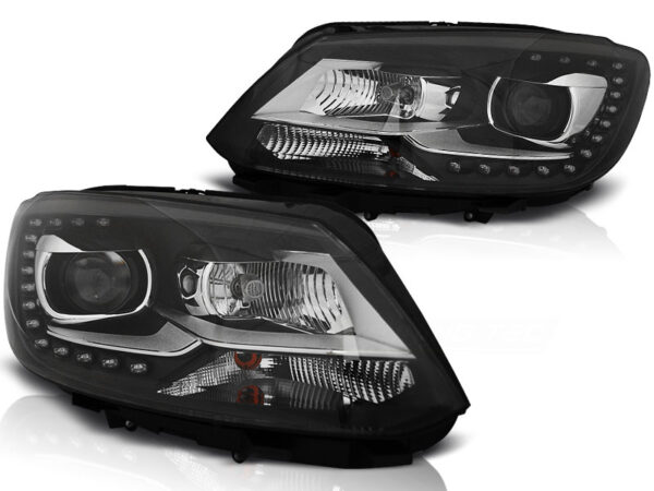 Frontlykter VW Touran II 08.10-15 TRU DRL Svart – bilde 2 av 2