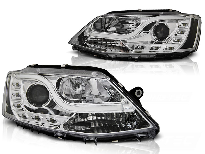Frontlykter VW Jetta VI 1.11-18 Tube Light Drl Chrome - Bilde 2