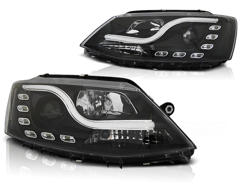 Frontlykter VW Jetta VI 1.11-18 Tube Light Drl Black - Bilde 2