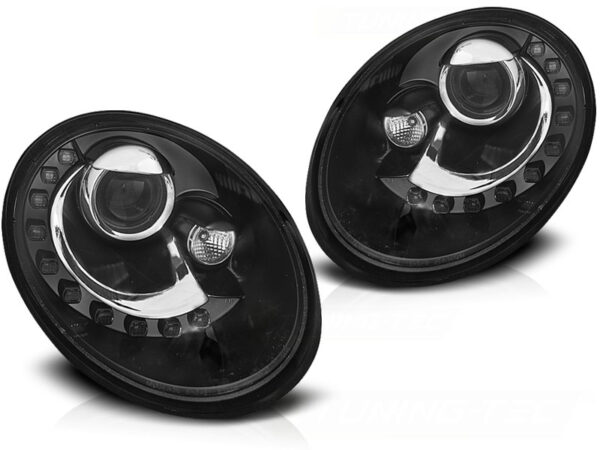 Frontlykter VW New Beetle 06-12 Daylight Svart – bilde 2 av 2