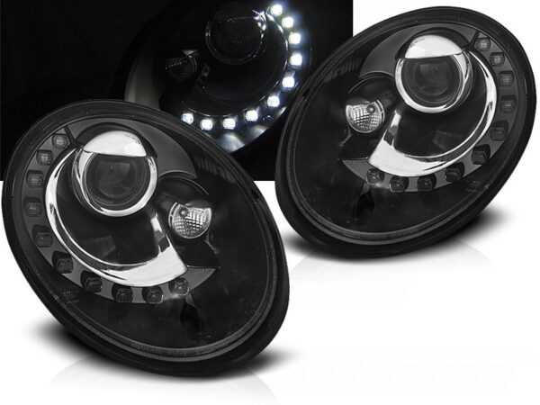 Frontlykter VW New Beetle 06-12 Daylight Svart – bilde 1 av 2