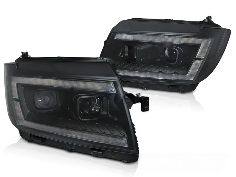 Frontlykter VW Crafter II 2017- Tube Light Black Drl Seq - Bilde 2