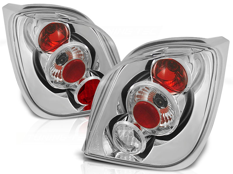 Baklykter Ford Fiesta MK3 04.89-09.95 Chrome