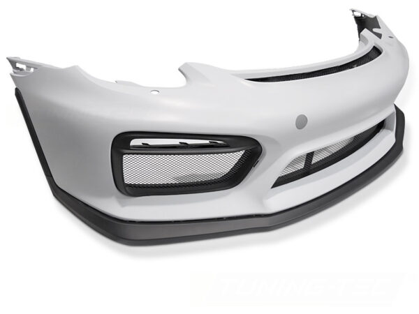 Frontfanger Porsche Cayman 981C / Boxster 981 12-16 Sport Style med lyktespylerhull