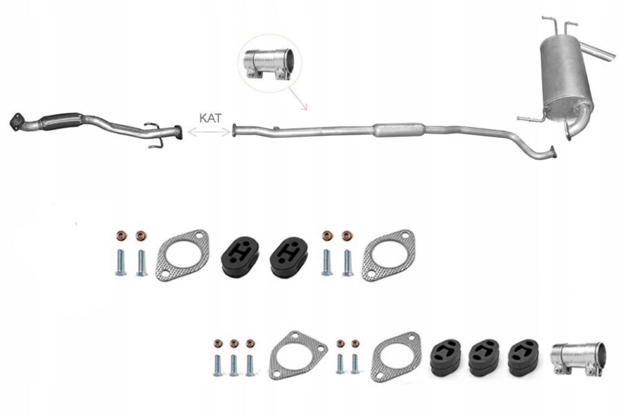 Eksosanleggsett Mitsubishi Outlander 03-06 2.0 16V 4WD 100kW – bilde 1 av 2