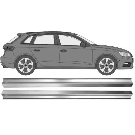 Reparasjonsplate Terskel Audi A3 8V 2012-2020 Venstre/Høyre Sett