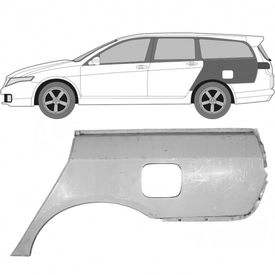 Reparasjonsplate Bakskjerm Honda Accord 2002-2008 Venstre Combi