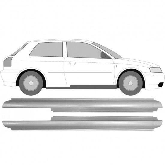 Reparasjonsplate Terskel Audi A3 8L 96-03 Venstre/Høyre Sett