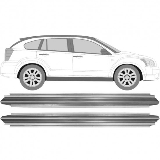 Reparasjonsplate Terskel Dodge Caliber 06-13 Venstre = Høyre Sett
