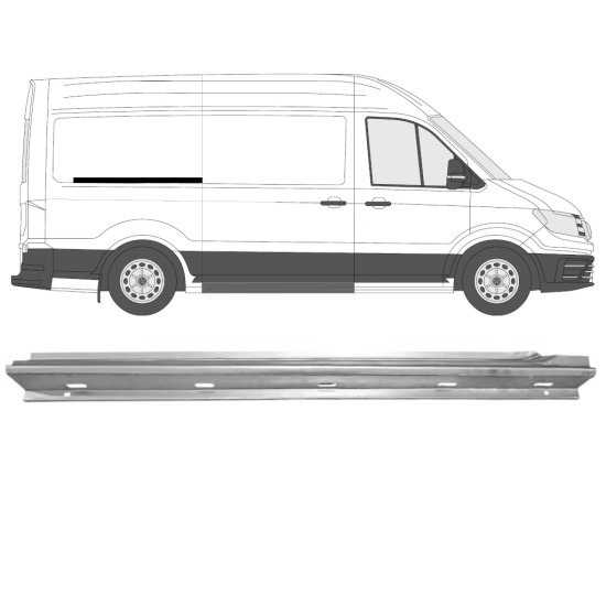 Reparasjonsplate Terskel Skyvedør Volkswagen Crafter 2017- Høyre