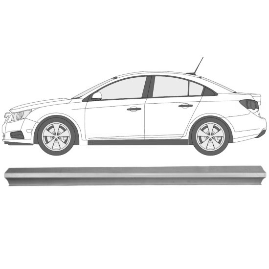Reparasjonsplate Terskel Chevrolet Cruze 2009-2014 Venstre