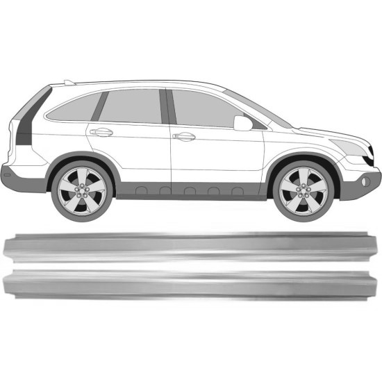 Reparasjonsplate Terskel Honda CR-V 2006-2011 Venstre/Høyre Sett