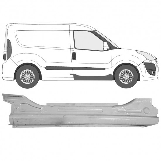 Reparasjonsplate Terskel Fiat Doblo 10-22 Høyre