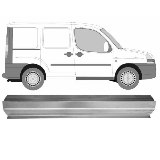 Reparasjonsplate Terskel Fordør Fiat Doblo 2001-2010 Venstre = Høyre