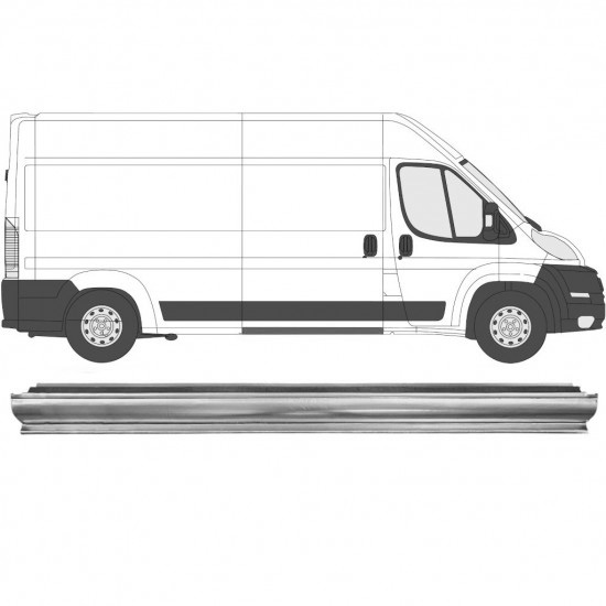 Reparasjonsplate Terskel Skyvedør Fiat Ducato / Peugeot Boxer 2006- Venstre = Høyre
