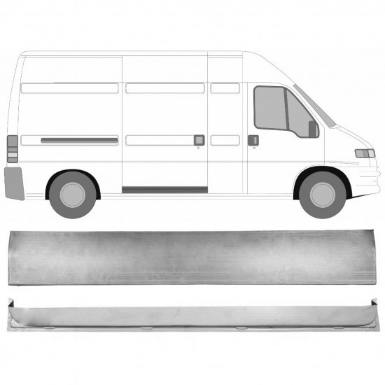 Reparasjonsplate Skyvedør Fiat Ducato / Peugeot Boxer 94-06 / MWB LWB Høyre /