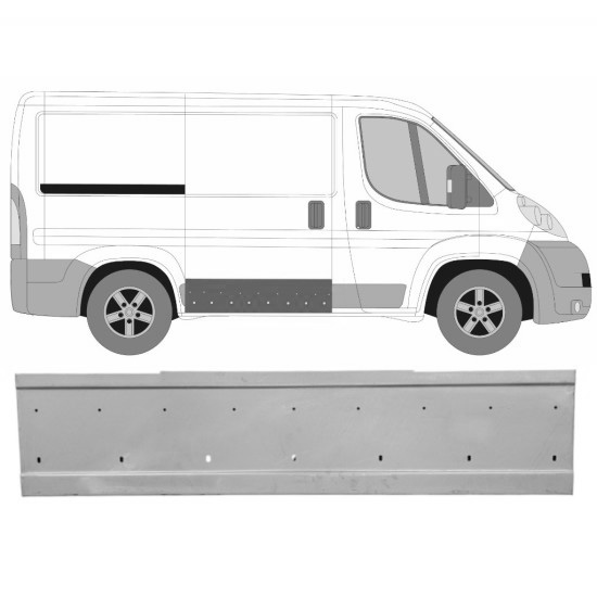 Reparasjonsplate Skyvedør Fiat Ducato 06-14 Høyre