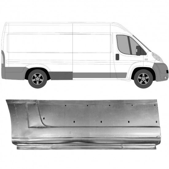 Reparasjonsplate Bakskjerm Fiat Ducato / Peugeot Boxer 2006- Høyre
