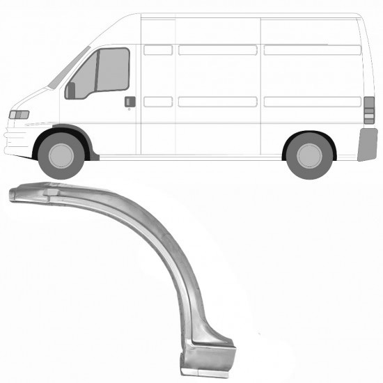 Reparasjonsplate Foran Hjulbue Fiat Ducato 94-06 Venstre