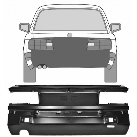 Reparasjonsplate For Bakre Tverrbjelke BMW 3 E30 87-94