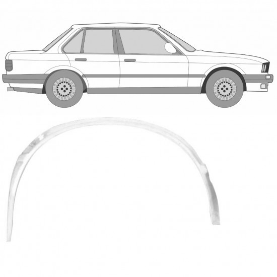 Reparasjonsplate For Bakre Hjulbue BMW 3 E30 82-94 Høyre
