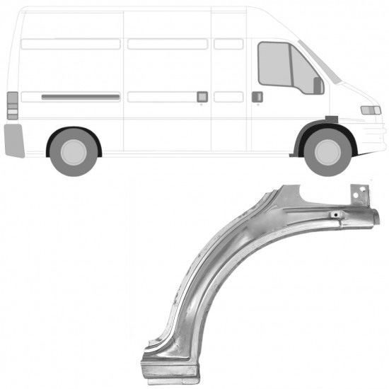 Reparasjonsplate Foran Hjulbue Fiat Ducato / Peugeot Boxer 94-06 Høyre
