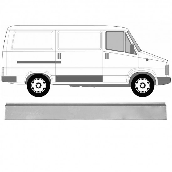 Reparasjonsplate Skyvedør Ytre Fiat Ducato / C25 / J5 81-94 Høyre