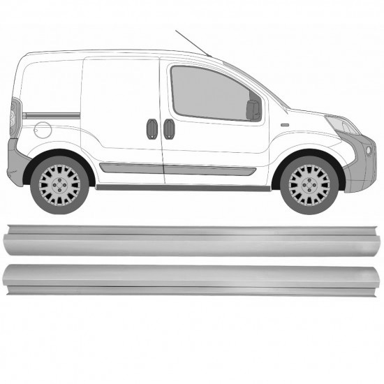 Reparasjonsplate Terskel Fiat Fiorino 2007- Sett