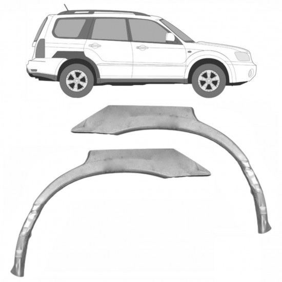 Reparasjonsplate Bakskjerm Subaru Forester SG 2002-2008 Venstre/Høyre Sett