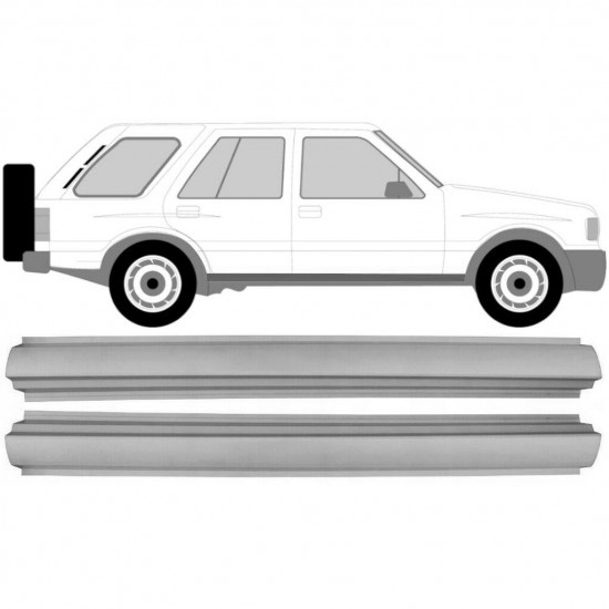 Reparasjonsplate Terskel Opel Frontera B 1999-2002 Venstre = Høyre Sett
