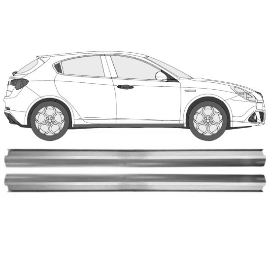 Reparasjonsplate Terskel Alfa Romeo Giulietta 10-20 Venstre/Høyre Sett